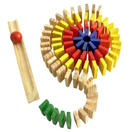 2Kids Toys - Krāsains koka domino, 400 gab.