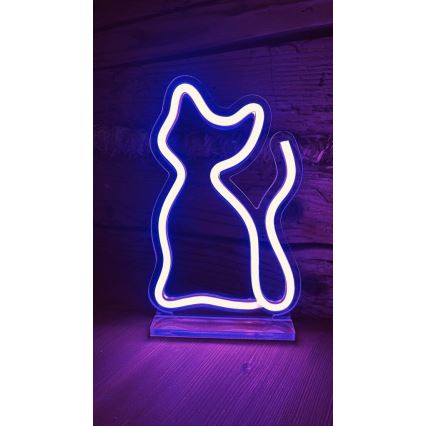 2Kids Toys - LED Neona galda rotājums LED/5W/USB kaķis