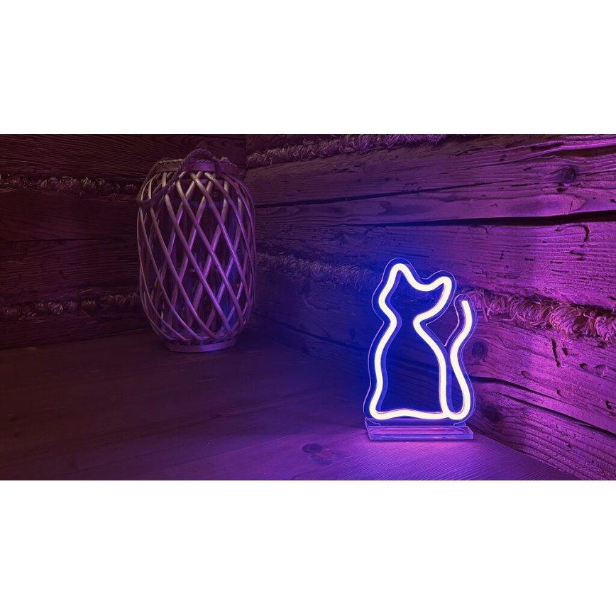 2Kids Toys - LED Neona galda rotājums LED/5W/USB kaķis