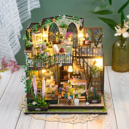 2Kids Toys - Miniatūras māja Dārsijas ziedu māja 2xAAA