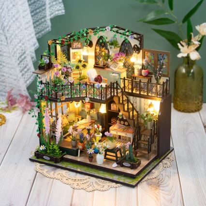 2Kids Toys - Miniatūras māja Dārsijas ziedu māja 2xAAA