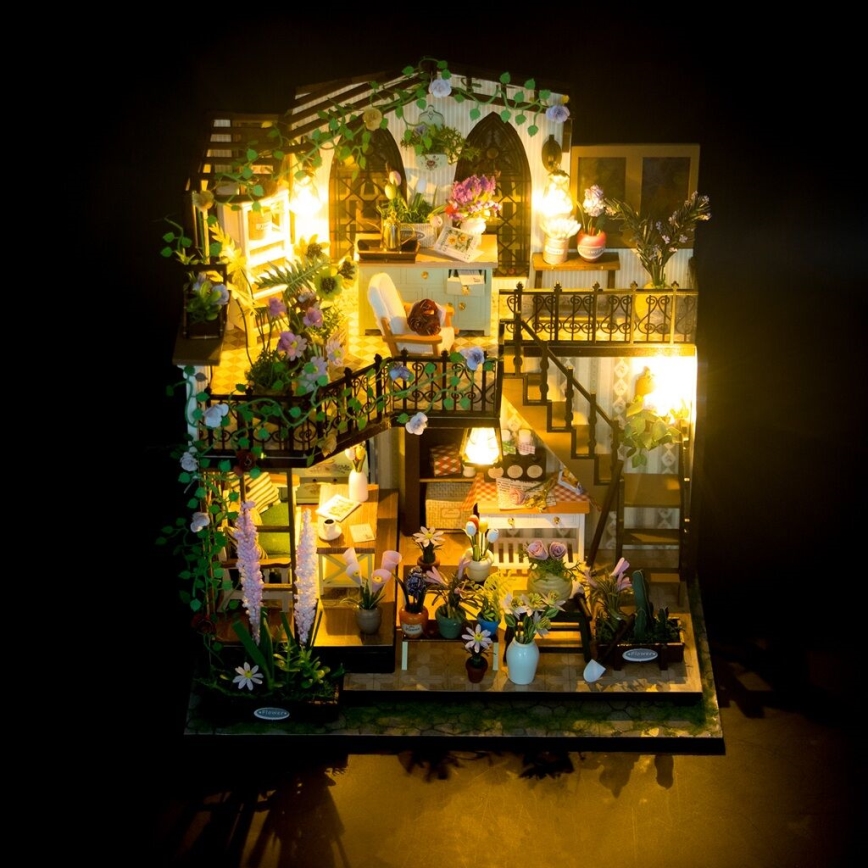 2Kids Toys - Miniatūras māja Dārsijas ziedu māja 2xAAA