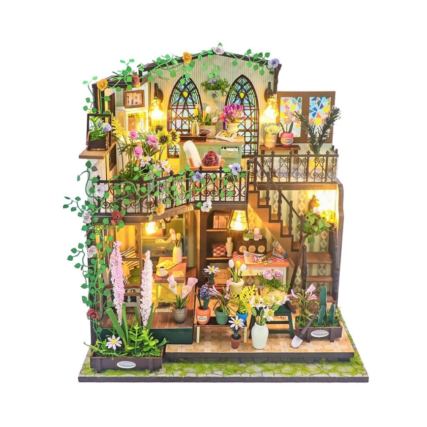 2Kids Toys - Miniatūras māja Dārsijas ziedu māja 2xAAA
