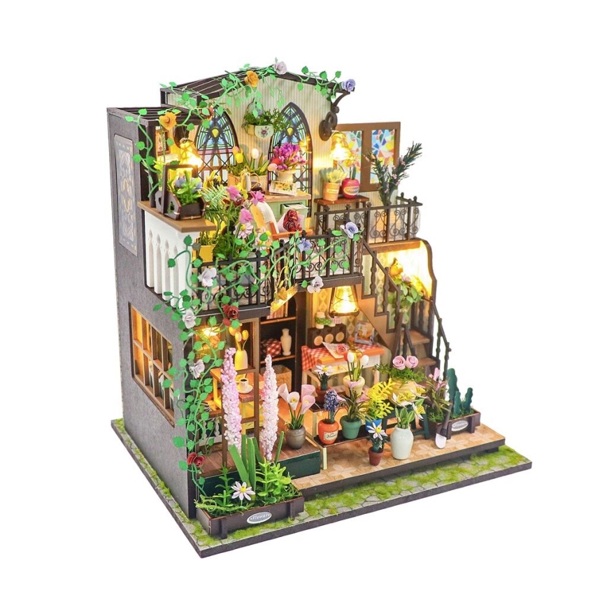 2Kids Toys - Miniatūras māja Dārsijas ziedu māja 2xAAA