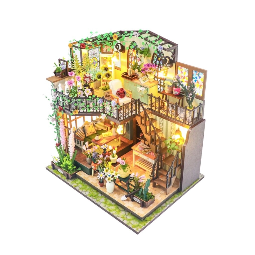 2Kids Toys - Miniatūras māja Dārsijas ziedu māja 2xAAA