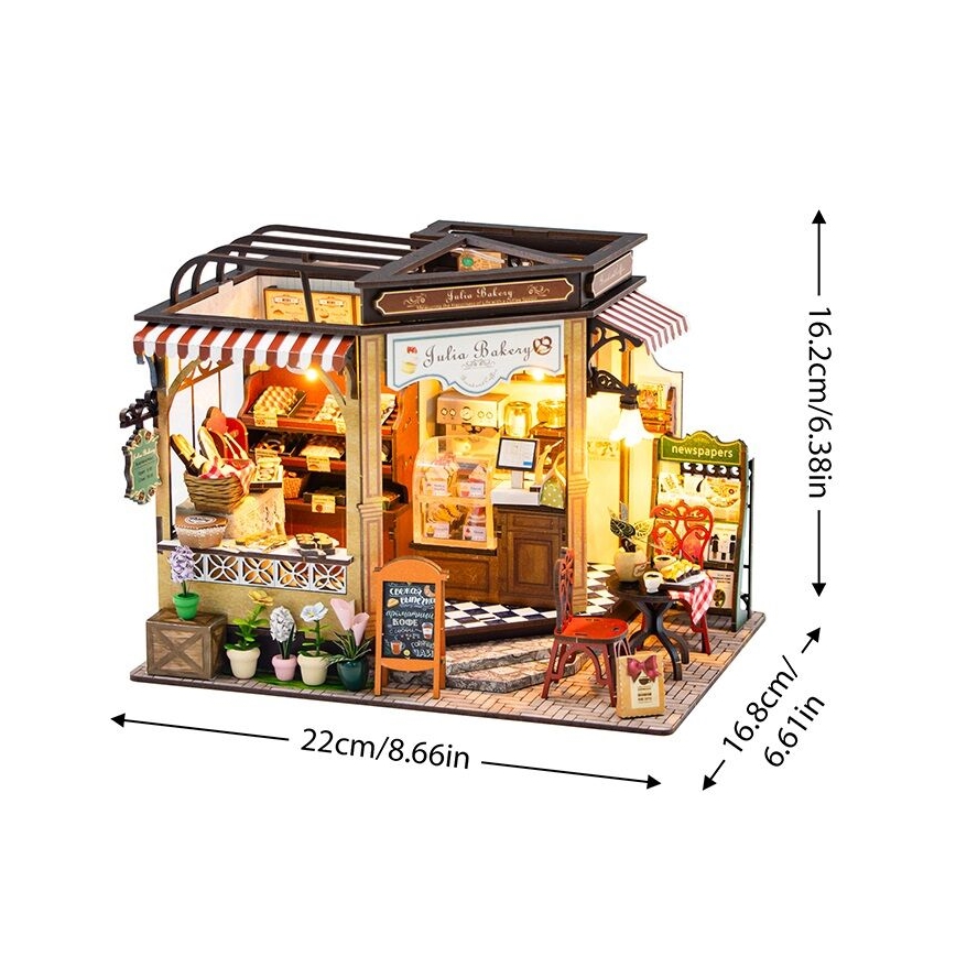 2Kids Toys - Miniatūras māja Jūlijas maizes ceptuve 2xAAA