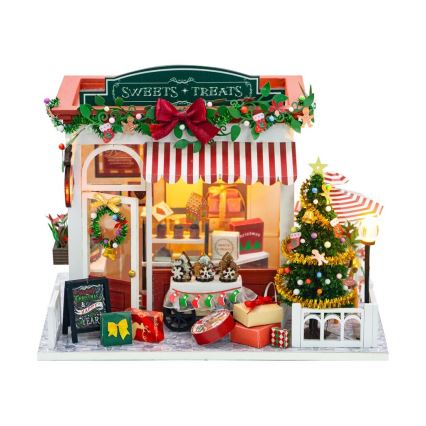 2Kids Toys - Miniatūras māja Ziemassvētki konditoreja 2xAAA