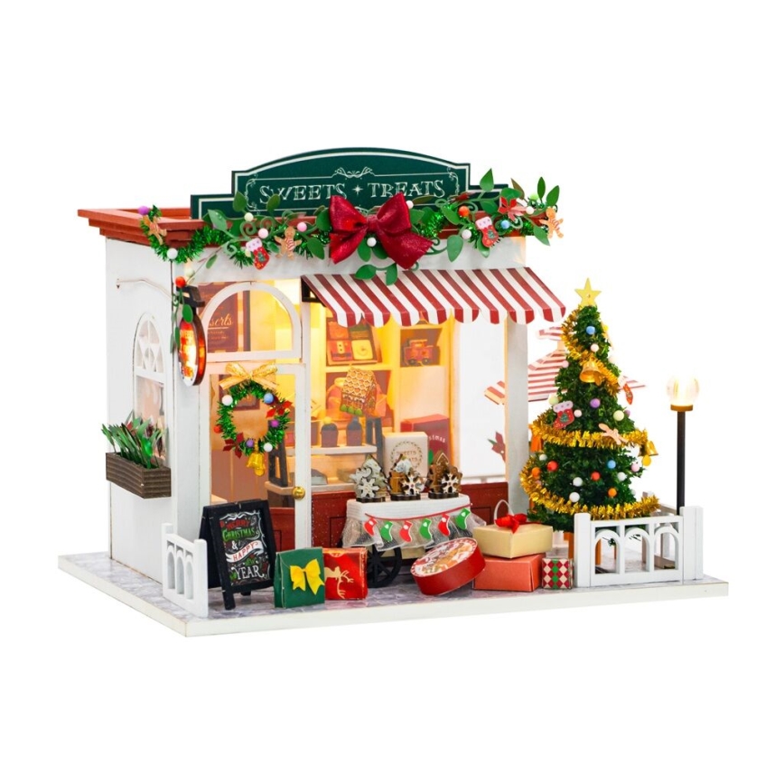 2Kids Toys - Miniatūras māja Ziemassvētki konditoreja 2xAAA