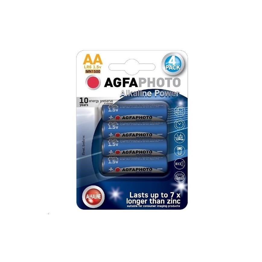 4 gab Alkaline baterija AA 1,5V
