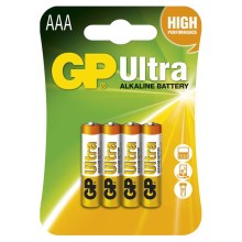 4 gab Alkaline baterija AAA GP ULTRA 1,5V