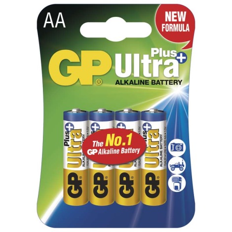 4 gab Alkaline baterijas AA GP ULTRA PLUS 1,5V