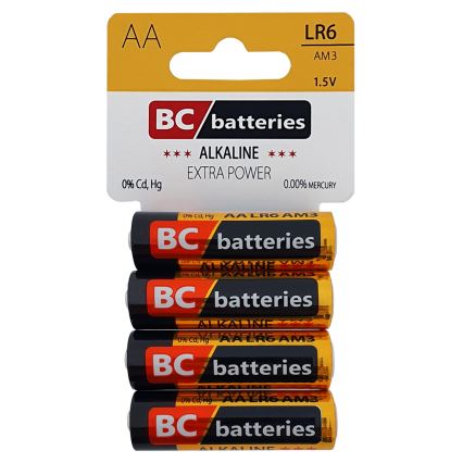 4 gab. Sārmaina baterija EXTRA POWER AA 1,5V