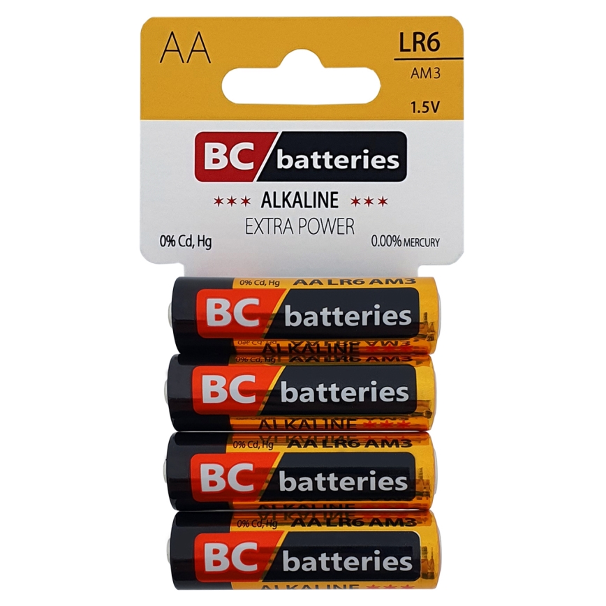 4 gab. Sārmaina baterija EXTRA POWER AA 1,5V