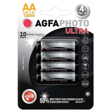 4 gab Ultra sārma baterija AA 1,5V