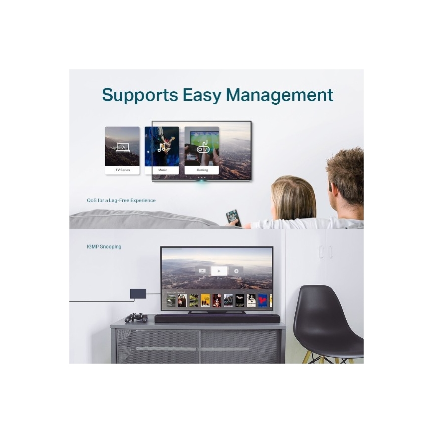 5-portu gigabita Easy Smart slēdzis