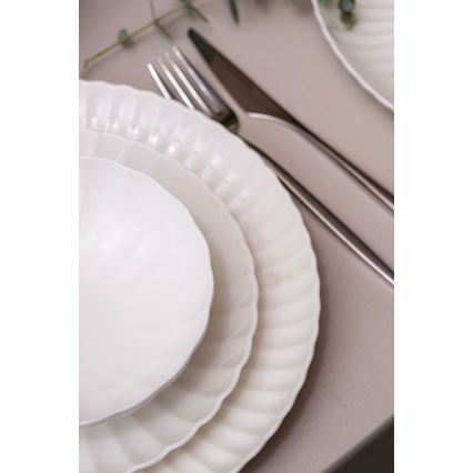 52 daļu porcelāna trauku komplekts balts/porcelāns