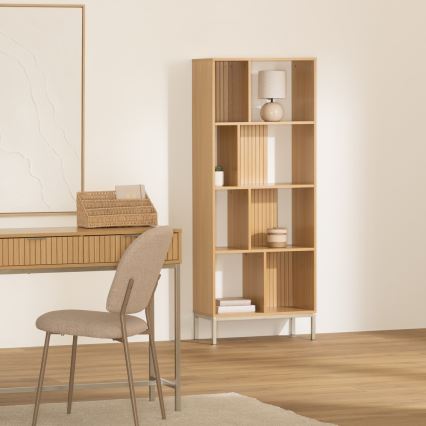 5five - Grāmatu plaukts GRID 63x159x30 cm, brūns