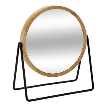 5five - Kosmētiskais spogulis SWING 20,5x17,5 cm, apaļš, no bambusa