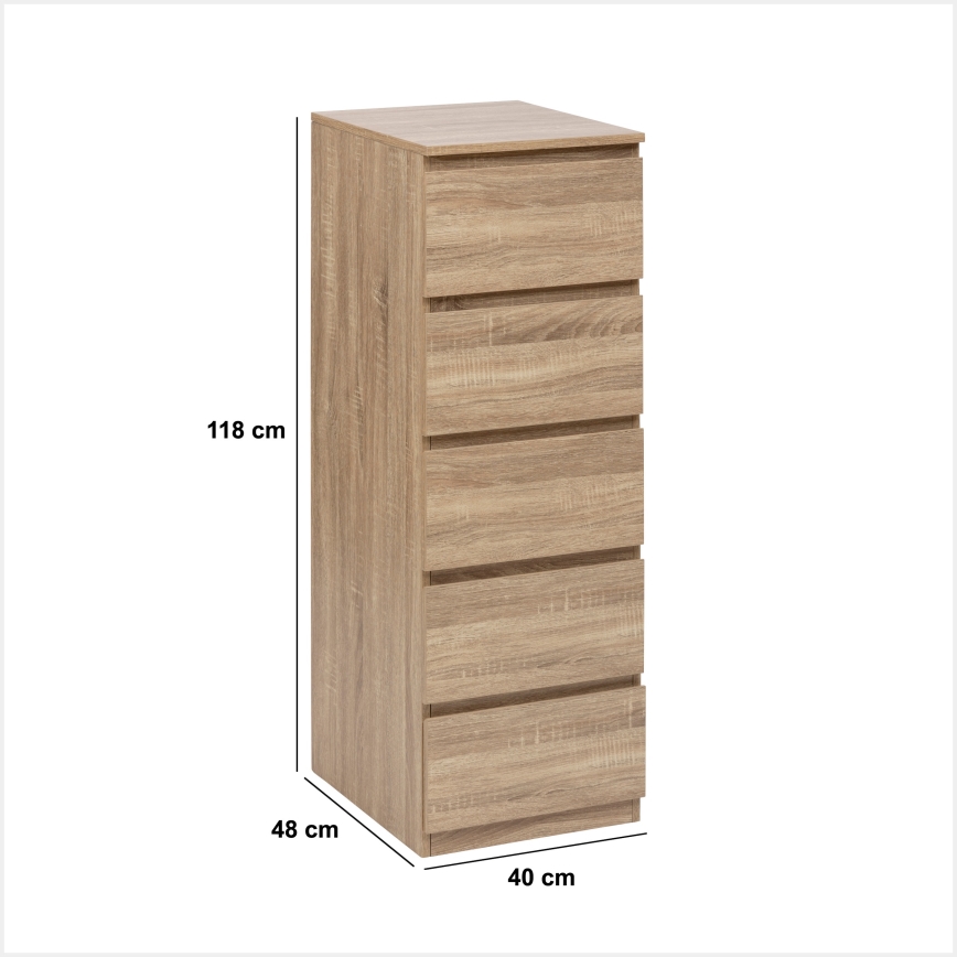 5five - Kumode HEIM 40x118x48 cm brūna