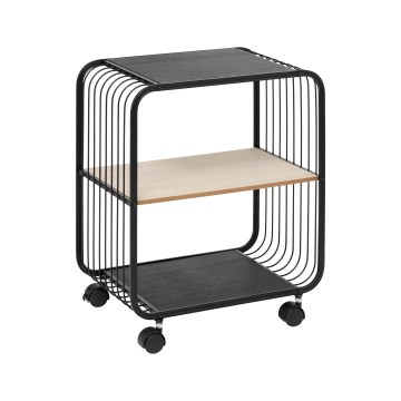 5five - Servēšanas galdiņš/mobilais plaukts COLGE 53x43 cm melns/bēšs