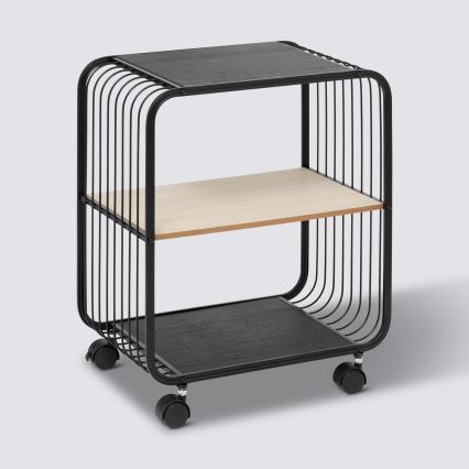5five - Servēšanas galdiņš/mobilais plaukts COLGE 53x43 cm melns/bēšs