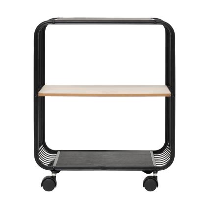 5five - Servēšanas galdiņš/mobilais plaukts COLGE 53x43 cm melns/bēšs
