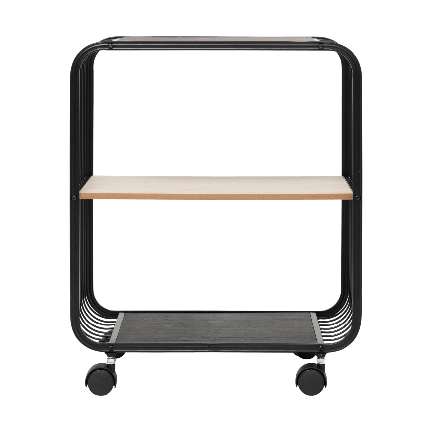 5five - Servēšanas galdiņš/mobilais plaukts COLGE 53x43 cm melns/bēšs