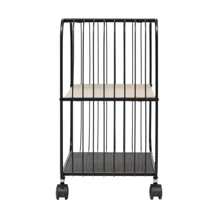5five - Servēšanas galdiņš/mobilais plaukts COLGE 53x43 cm melns/bēšs