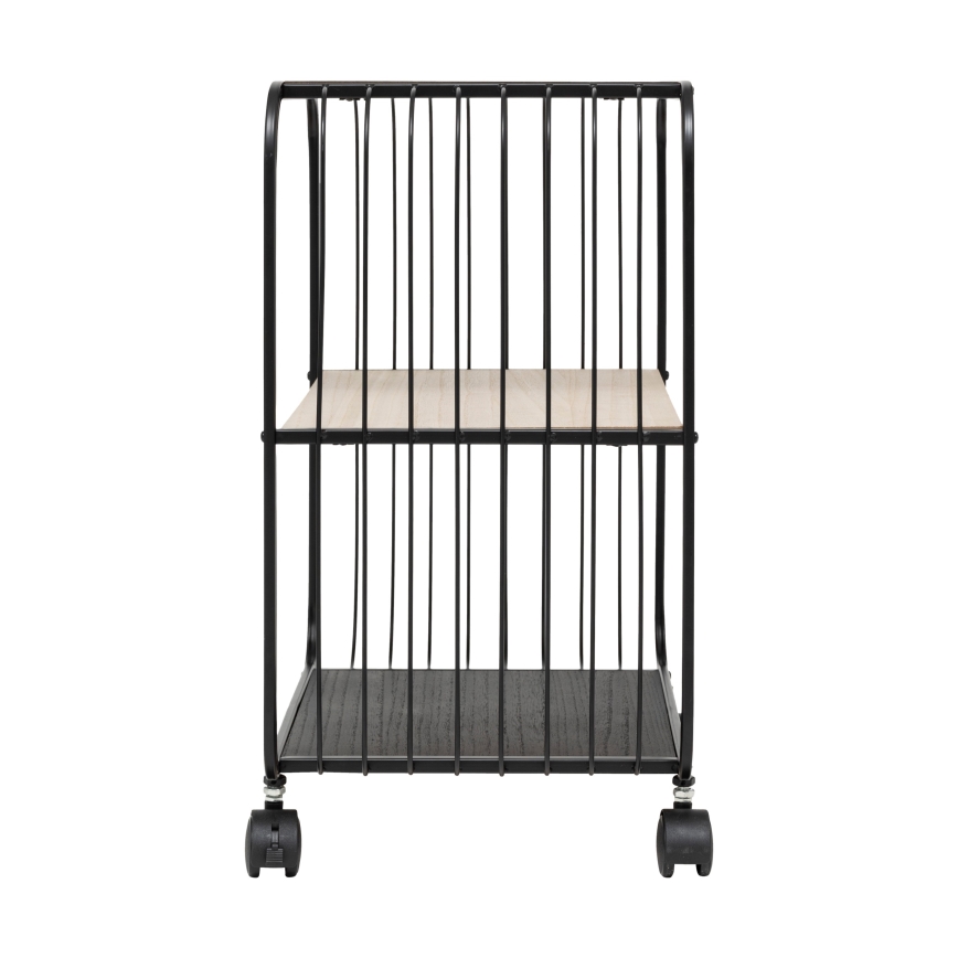 5five - Servēšanas galdiņš/mobilais plaukts COLGE 53x43 cm melns/bēšs