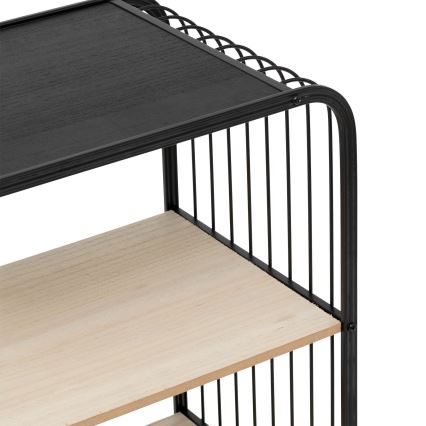 5five - Servēšanas galdiņš/mobilais plaukts COLGE 74x43 cm melns/bēšs