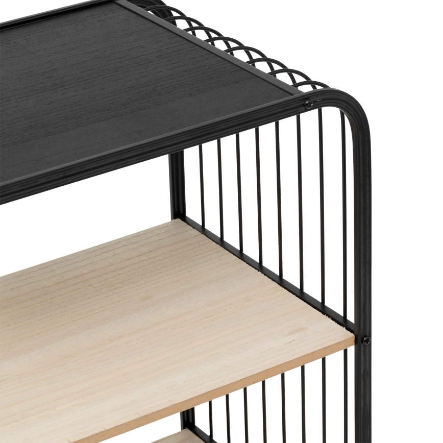 5five - Servēšanas galdiņš/mobilais plaukts COLGE 74x43 cm melns/bēšs