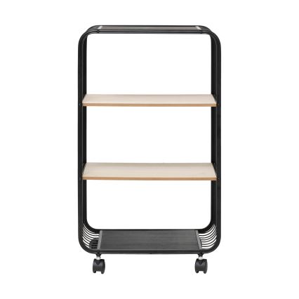 5five - Servēšanas galdiņš/mobilais plaukts COLGE 74x43 cm melns/bēšs