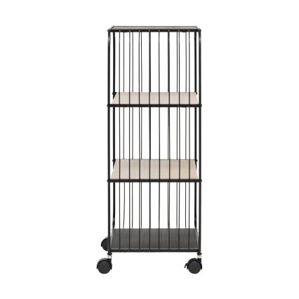 5five - Servēšanas galdiņš/mobilais plaukts COLGE 74x43 cm melns/bēšs