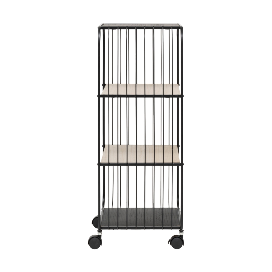 5five - Servēšanas galdiņš/mobilais plaukts COLGE 74x43 cm melns/bēšs