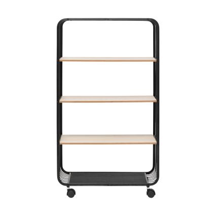 5five - Servēšanas galdiņš/mobilais plaukts COLGE 97x55 cm melns/bežs