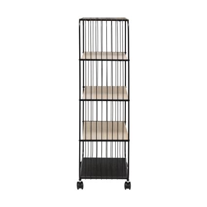 5five - Servēšanas galdiņš/mobilais plaukts COLGE 97x55 cm melns/bežs