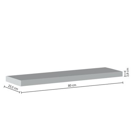 5five - Sienas plaukts HYLE 80x24 cm balts