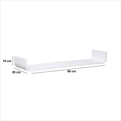 5five - Sienas plaukts KAPTO 80x20 cm balts