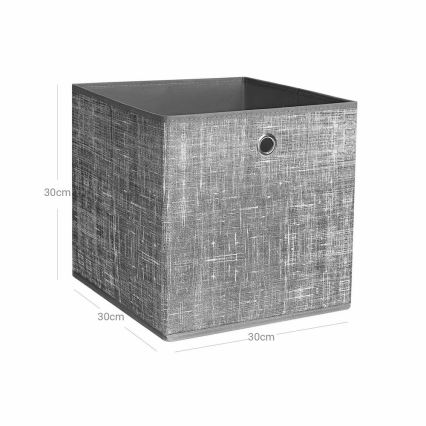 6 gab. uzglabāšanas kastes CURAN 30x30x30 cm pelēkas