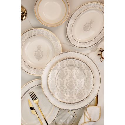 68 daļu daudzkrāsaina/kaula porcelāna ēdiena servīze