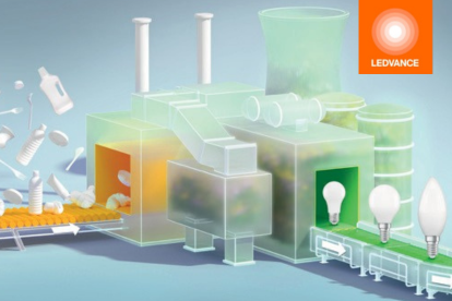Ekoloģiskas LED spuldzes, kas izgatavotas no pārstrādātas plastmasas