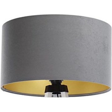 Abažūrs grīdas stāvlampai STANDART E27 d. 45 cm pelēka/zelta