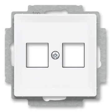 ABB 5014T-A02018 240 - Datu kontaktligzdas vāciņš 2x ZONI matēts balts