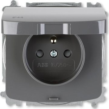 ABB 6619A-A06997 S2 - Mājas bezskrūvju kontaktligzda bez rāmja TANGO 250V IP44 pelēka