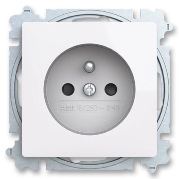 ABB 6619T-A06657 500 - Mājas kontaktligzda bez rāmja ZONI 250V balta