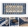 Abpusējs orientālais paklājs KILIM 80x150 cm zils/bēšs