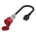 Adapteris elektromobiļiem Schuko 16A (vīriešu spraudnis) uz CEE 16A