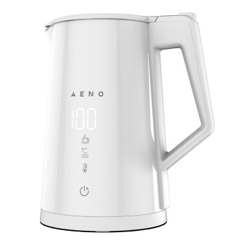 AENO - Viedā ātrā elektriskā tējkanna ar LED displeju 1,7 l 2200W/230V balta