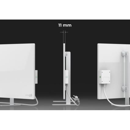 AENO - Viedais elektriskais infrasarkanais panelis 700W taimeris/termostats IP44 Wi-fi balta