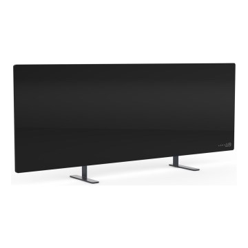 AENO - Viedais elektriskais infrasarkanais panelis 700W taimeris/termostats IP44 Wi-fi melna